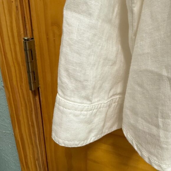 Liz Claiborne size L white button down blouse - Picture 2 of 10